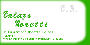 balazs moretti business card